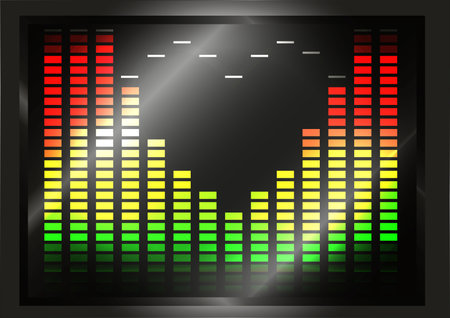 Equalizer with heart shapeのイラスト素材