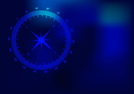 Background with compass sign on blue backgroundのイラスト素材