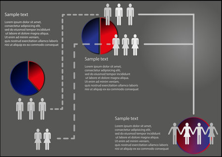 Gender infographicのイラスト素材