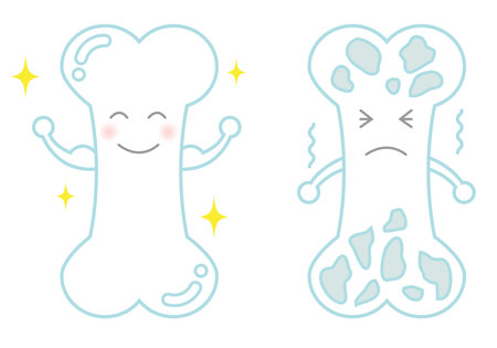 strong bone &amp; osteoporosisのイラスト素材
