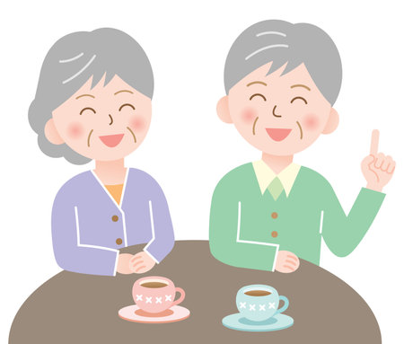 elderly coupleのイラスト素材