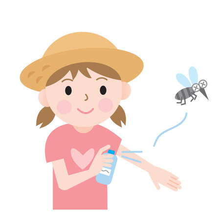 insect repellent spray kidsのイラスト素材
