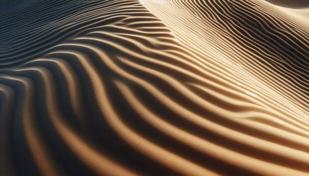 Abstract sand dunes background. Ripples in the sand. 3d render