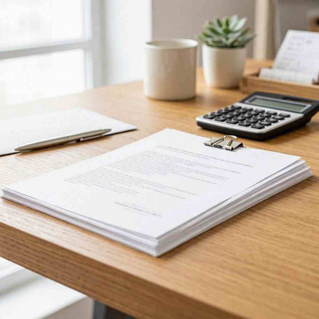 Documents on the desk in the office. Close-up. Business concept.