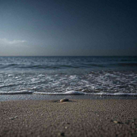 Beautiful seascape. Sea and sand. Soft focus.