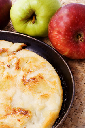 Apple pancake.の写真素材
