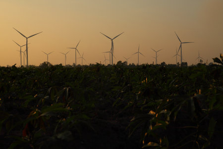 Wind Turbines farm in Thailand