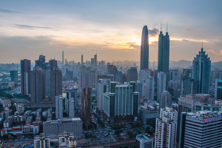 Shenzhen buildingsのeditorial素材