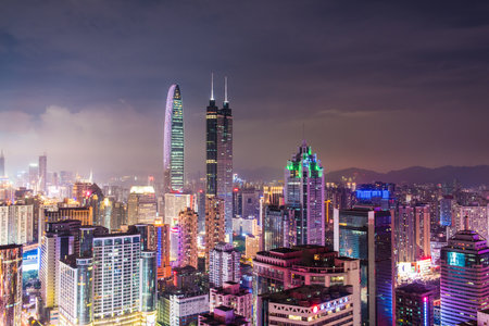 Shenzhen buildingsのeditorial素材
