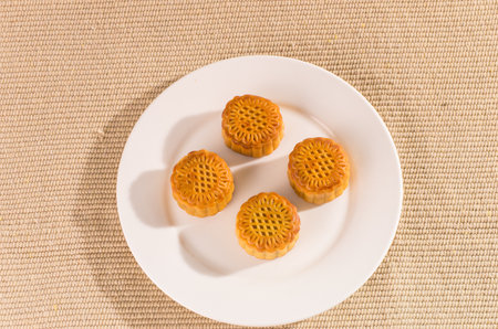 Mid-Autumn Festival moon cakeの写真素材