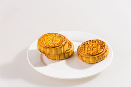 Mid-Autumn Festival moon cakeの写真素材
