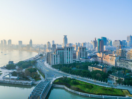 Shanghai city viewのeditorial素材
