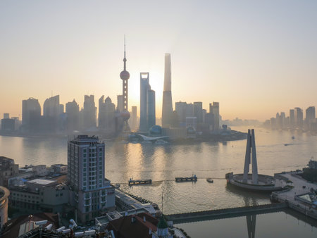 Shanghai city viewのeditorial素材