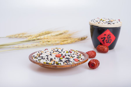grains and red dateの写真素材