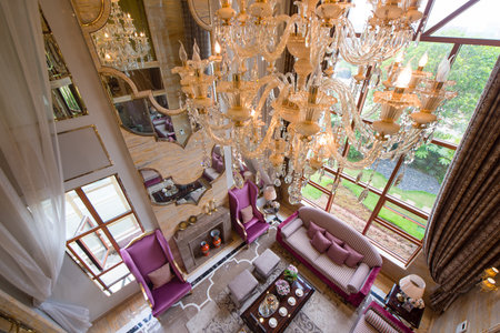 Living room interiorのeditorial素材