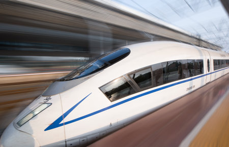 High speed trainのeditorial素材