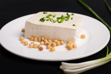 tofu with soya beanの写真素材