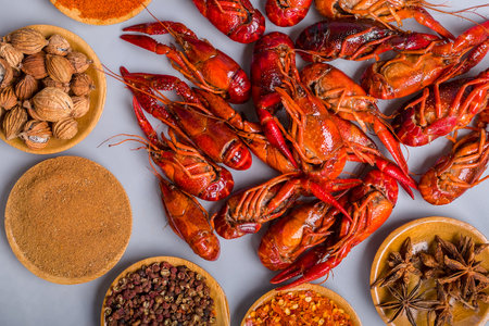 Crayfish and seasoning
