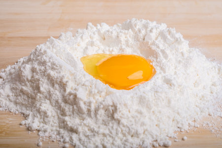 Egg and flourの写真素材