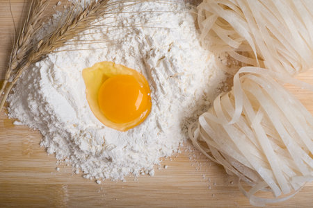 Egg and flourの写真素材
