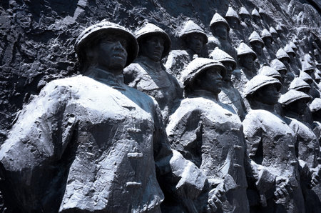 Statues on the wallのeditorial素材