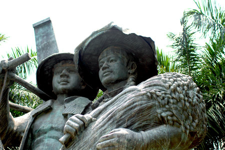 Statues of farmerのeditorial素材
