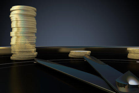 Time and money, represents the precious timeの写真素材