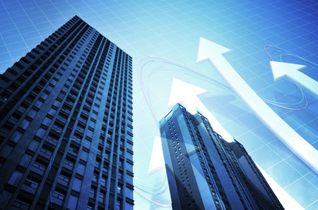 Rapid growth of the real estate industryの写真素材