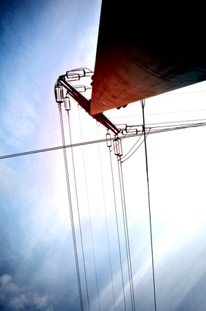 Telegraph polesの写真素材