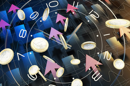 Financial wealth arrows, arrows successの写真素材