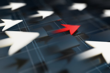 Financial wealth arrows, arrows successの写真素材
