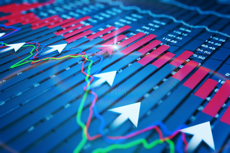 Financial wealth arrows, arrows success