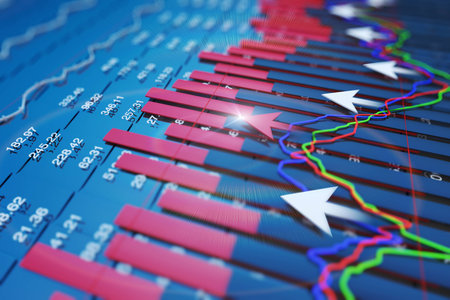 Financial wealth arrows, arrows successの写真素材