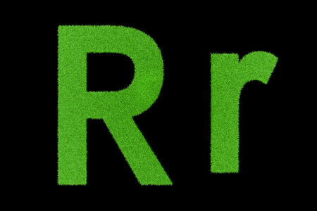 Green English alphabet, Rrの写真素材