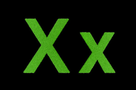 Green English alphabet, Xxの写真素材