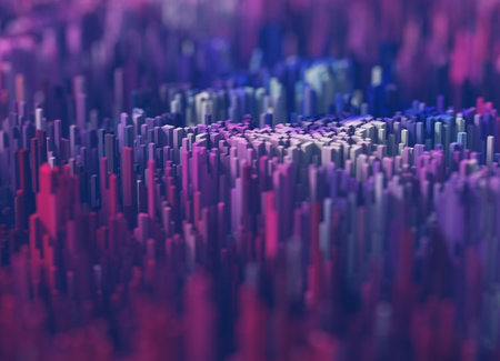 Art styles of polygonal shapes, mountains and valleysの写真素材