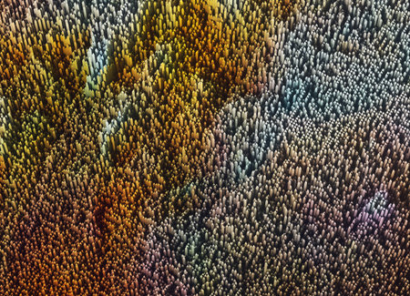 Art styles of polygonal shapes, mountains and valleysの写真素材