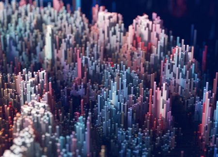 Art styles of polygonal shapes, mountains and valleys