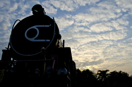 Steam Train in Thailand.の写真素材