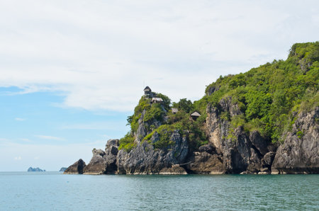 Small tropical island in the oceanの写真素材