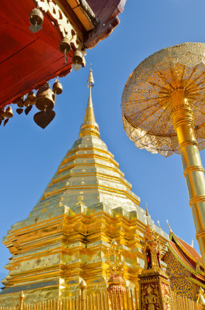 Phra That Doi Suthep, Famous temples, Chiang Mai, Thailand の写真素材