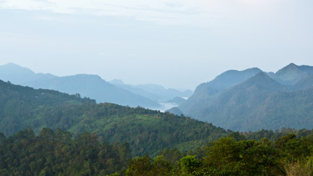 Scenic view of nature on the hill  Ang Khang mountains  Chiang Mai  Thailandの写真素材