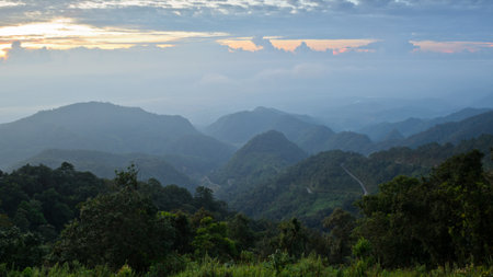 Scenic view of nature on the hill  Ang Khang mountains  Chiang Mai  Thailand