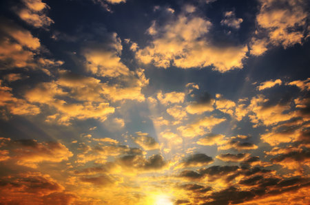 Abstract sky background in sunriseの写真素材