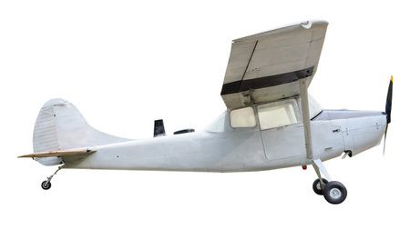 Old plane isolated on white background with clipping paths
