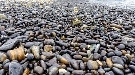 Unusual beautiful nature landscape of rock near the sea at Ko Hin Ngam island is a famous tourist attractions of Tarutao National Park, Satun, Thailand, 16:9 widescreenの写真素材