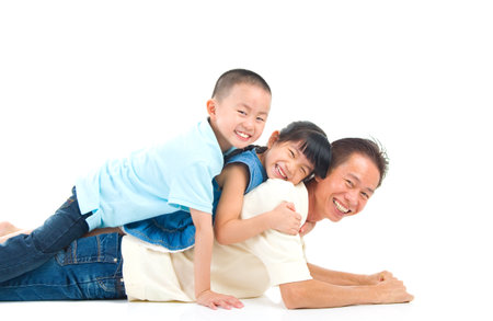 Beautiful asian family