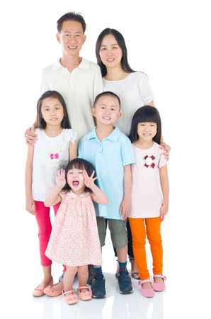 Portrait of asian familyの写真素材