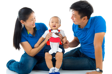 Portrait of asian familyの写真素材