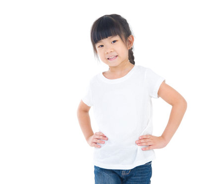 Portrait of a beautiful asian kidの写真素材